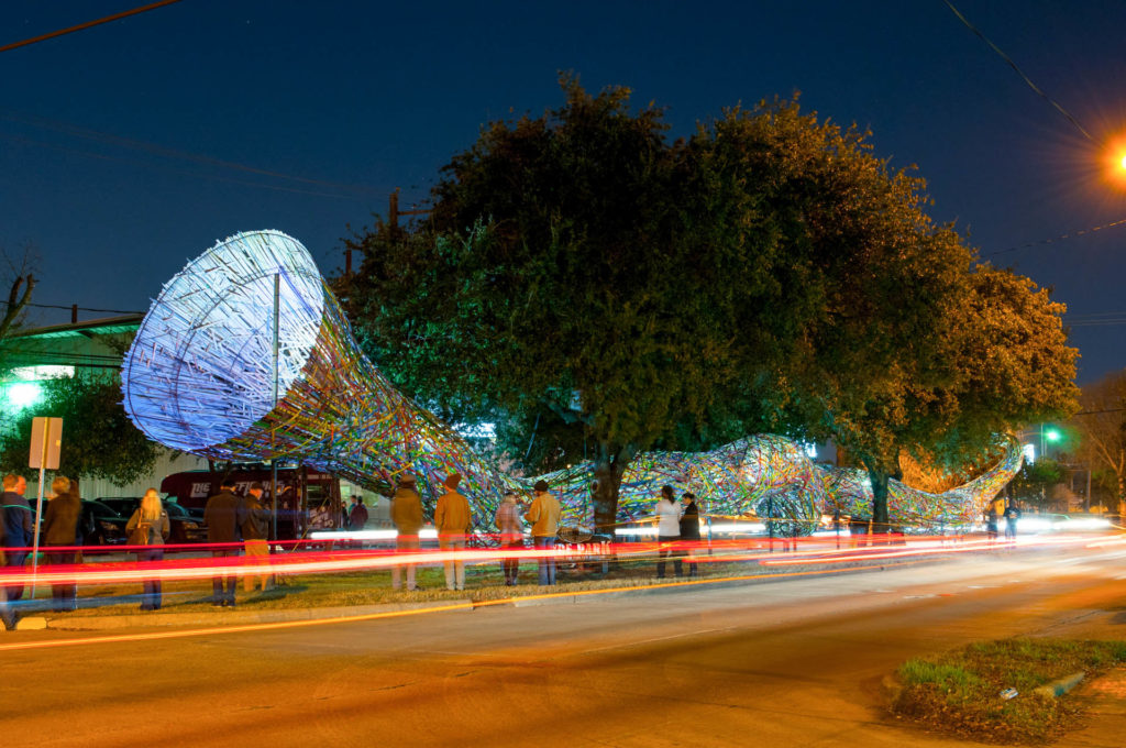 Funnel Tunnel, a 180ft long temporary civic art sculpture